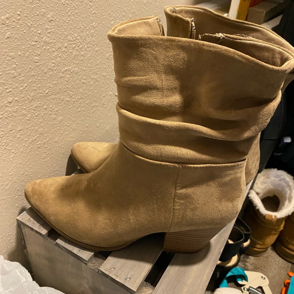 Target Tan Ankle Booties with Chic Design